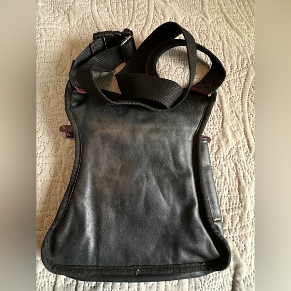 Leather Hip Bag Crossbody Motorcycle - Picture 6 of 9